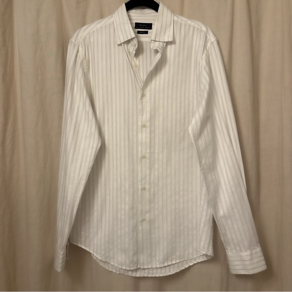 Zara Slim Striped Shirt - Picture 2 of 7